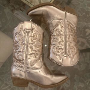 Little Girls Gold Cowboy Boots